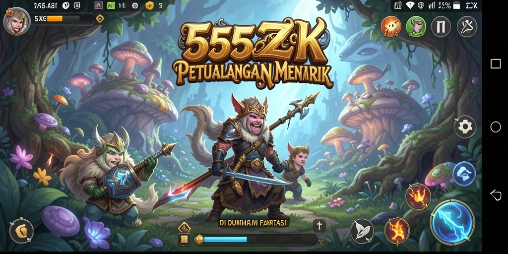 Tangkapan layar menunjukkan gameplay petualangan menarik di 555ZK.