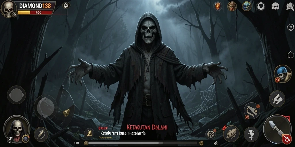 Tangkapan layar utama DIAMOND138 menampilkan suasana mencekam dalam gameplay.