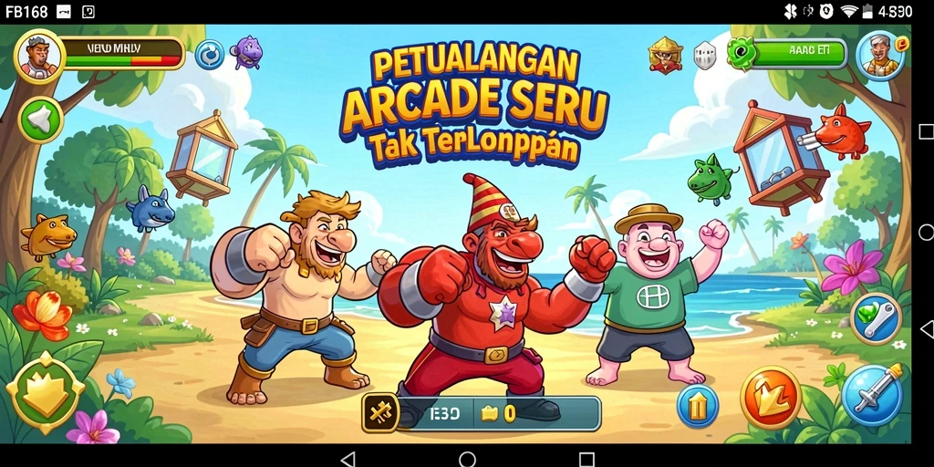 Tampilan gameplay seru dan menantang di FB168.