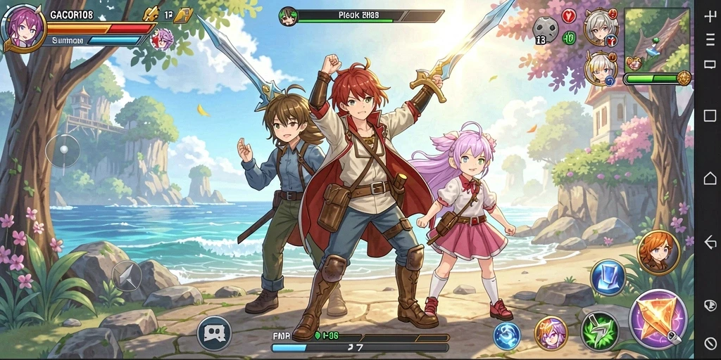 Screenshot GACOR108 menampilkan aksi seru dalam dunia Anime.