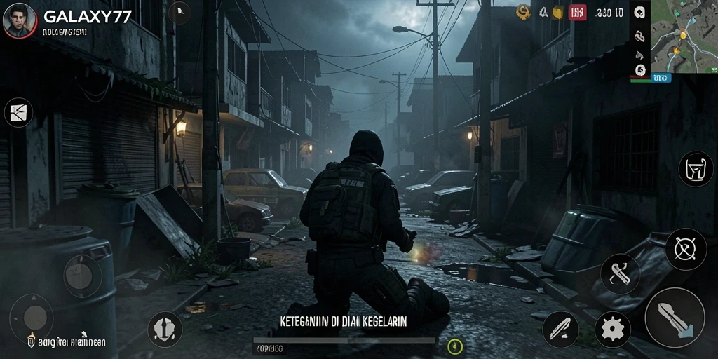 Pengalaman gameplay menegangkan di kegelapan dengan makhluk menyeramkan.