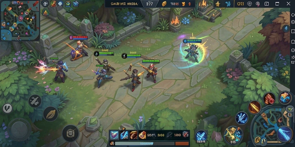 Tampilan gameplay seru dalam GB777 yang menampilkan pertarungan epik.