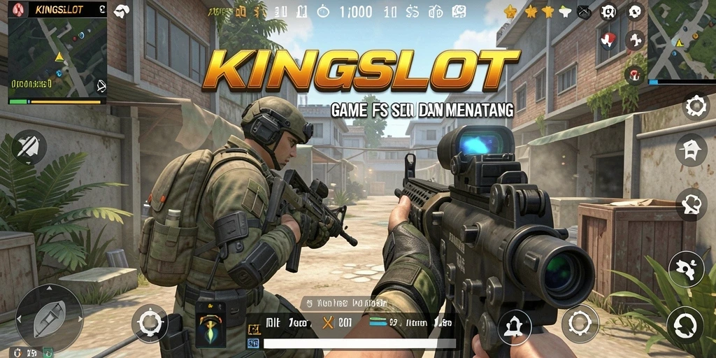 Gameplay seru KINGSLOT dengan aksi tembak-menembak yang mendebarkan.
