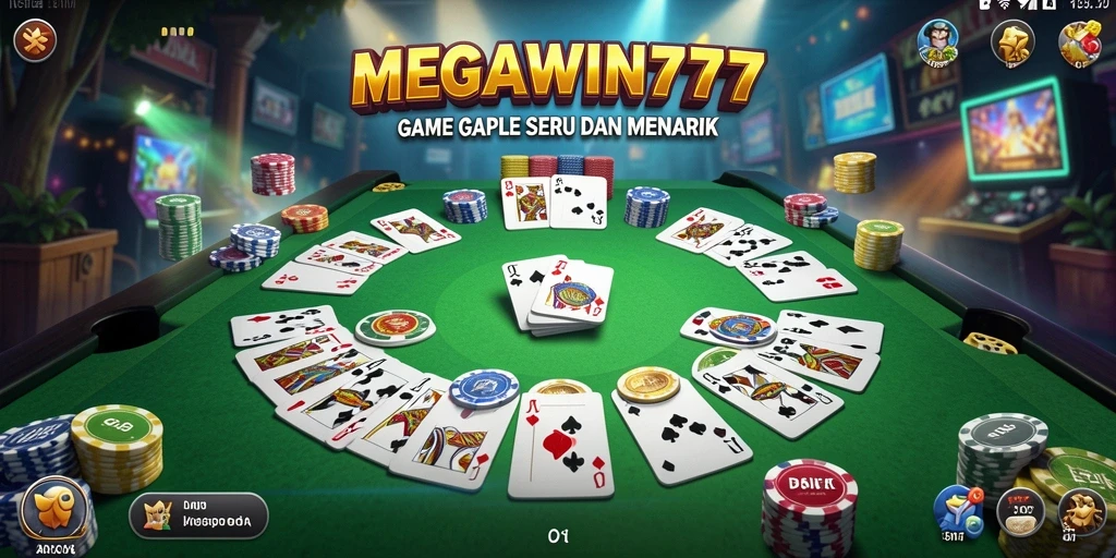 Screenshot dari gameplay Gaple yang menarik di MEGAWIN777.