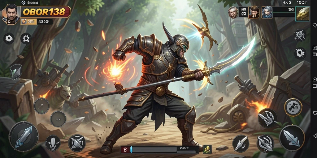 Tampilan gameplay OBOR138 dengan aksi dan strategi seru di dunia yang mendebarkan.