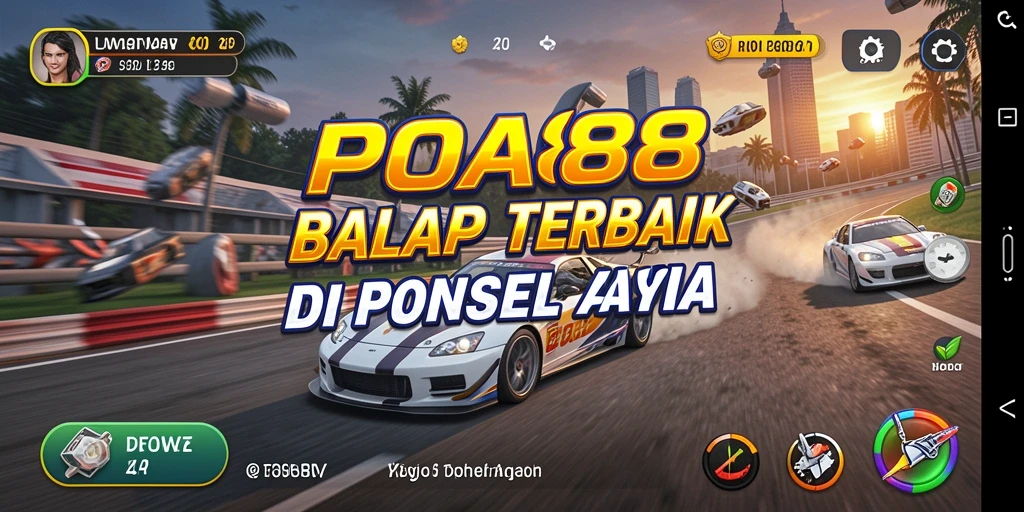 Tampilan menarik dari gameplay balap di POA88 dengan aksi cepat.
