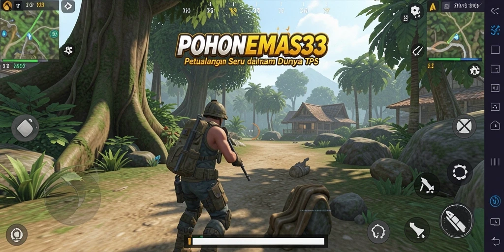 Tampilan gameplay mendebarkan dari POHONEMAS33 dengan aksi TPS yang intens.