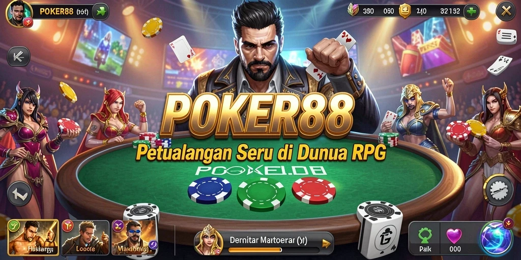 Screenshot POKER88 menampilkan pertarungan seru di dunia RPG.