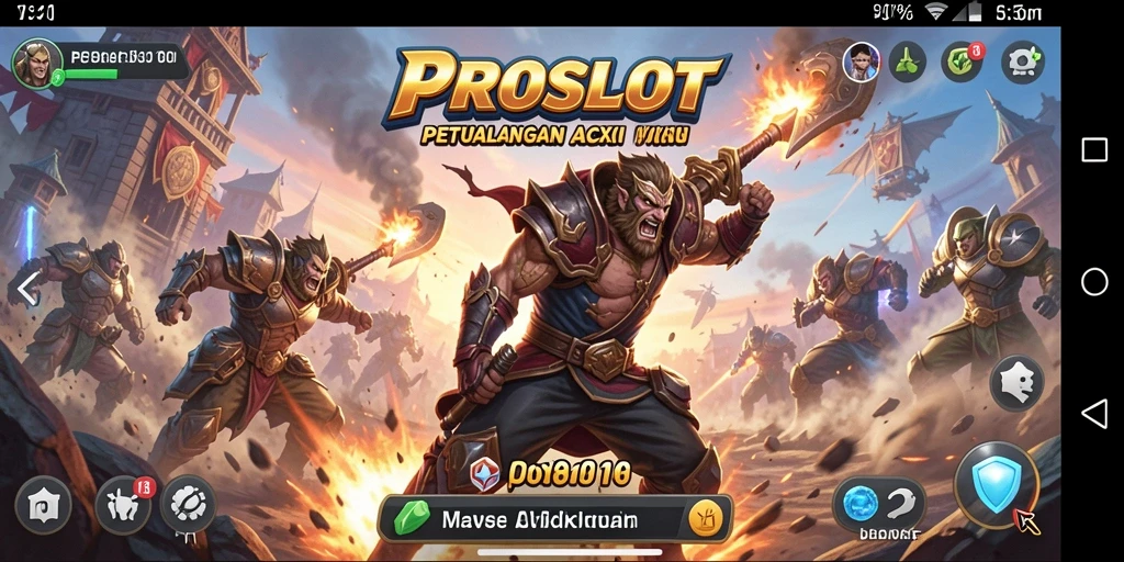 Tampilan gameplay <strong>PROSLOT</strong> yang penuh aksi dan grafis menawan.