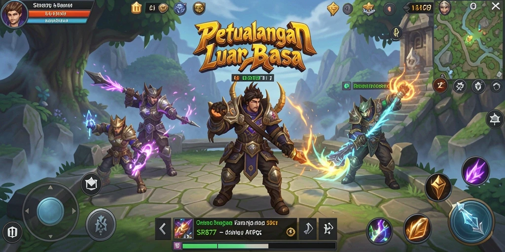 Tampilan aksi seru dalam gameplay ARPG SR877.