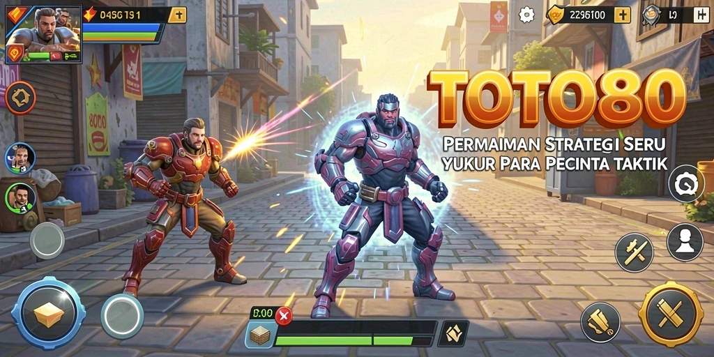 Screenshot gameplay TOTO80 menampilkan serangan taktik yang mendebarkan.