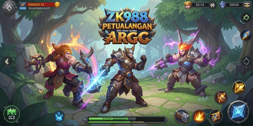 Tangkapan layar <strong>ZK988</strong> memperlihatkan aksi pertempuran yang seru di dunia ARPG.