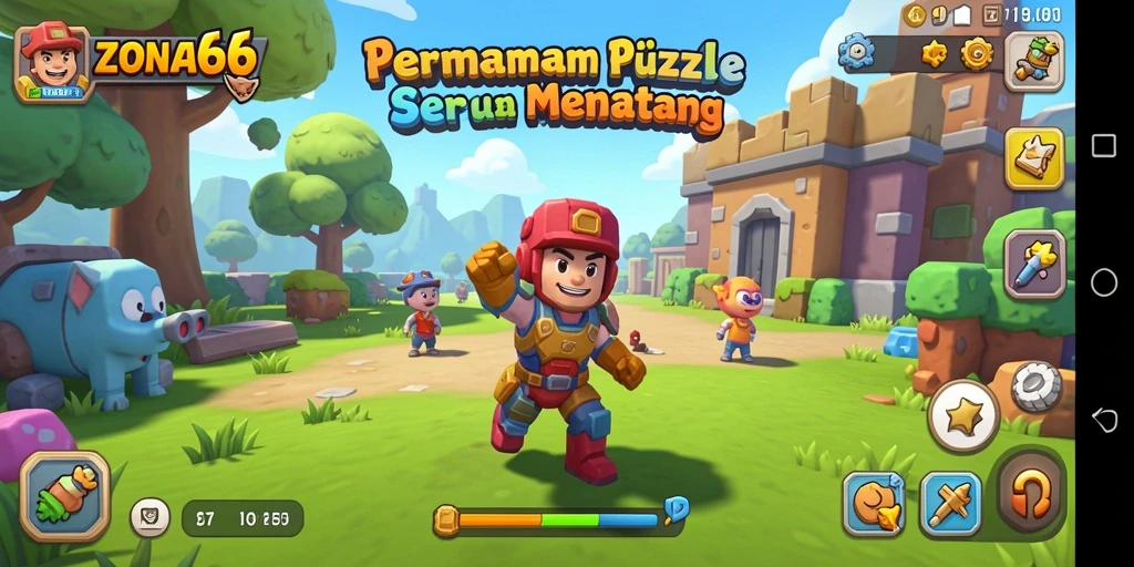 Tampilan gameplay ZONA66 yang menantang dan menarik.